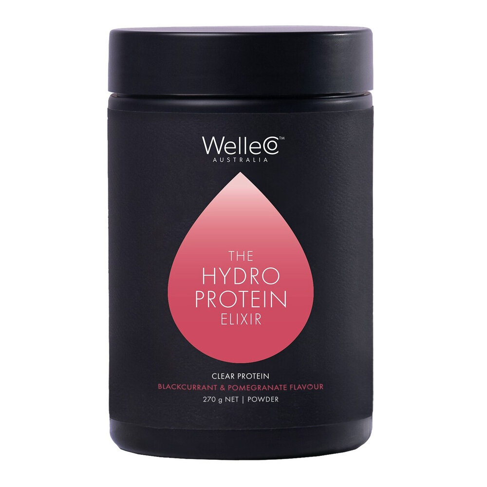 Welleco The HydroProtein Elixir černý rybíz & granátové jablko